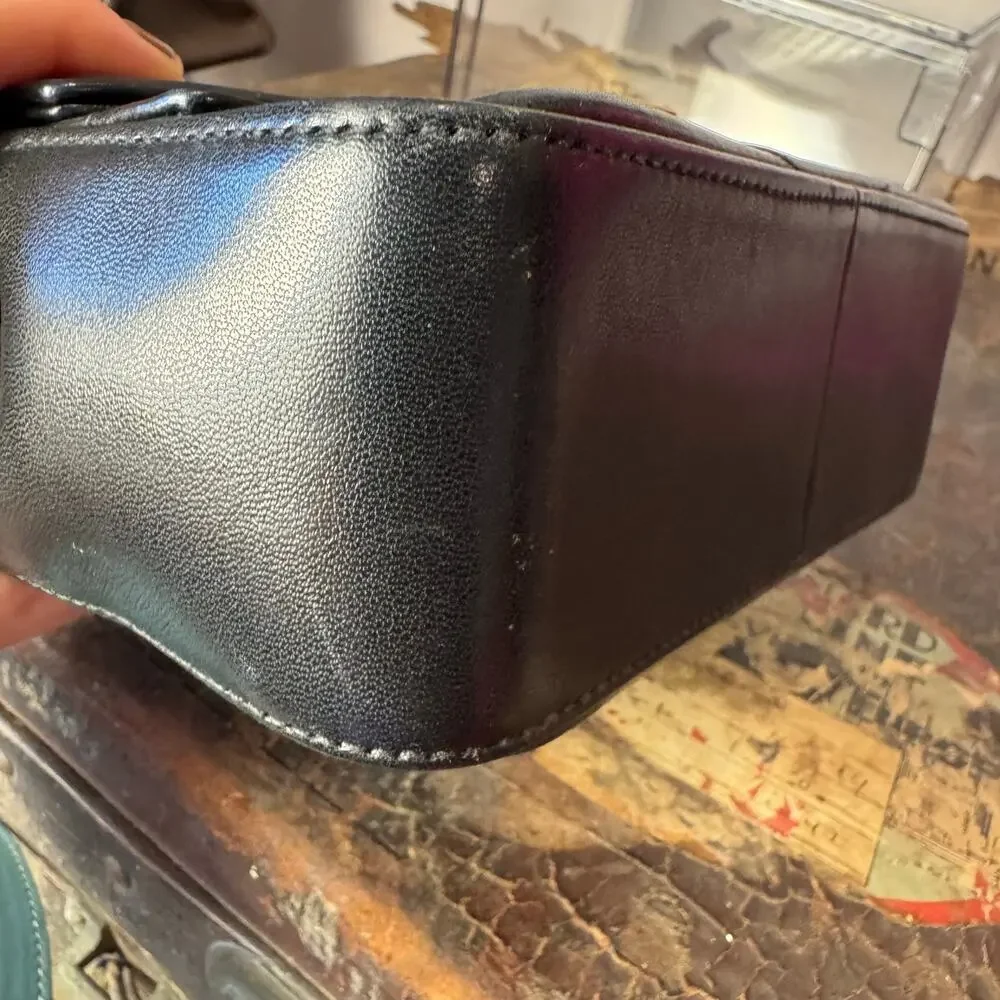 YSL Laurent Chevron Suplice Black Lambskin Double Flap Crossbody Bag GHW‎ CoA - Picture 9 of 10